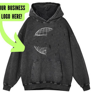 Custom 420 GSM Washed Hoodie Acid Wash Unisex Oversized Vintage Hoodie Heavyweight Terry Hoodies Sudaderas - Product Image 6