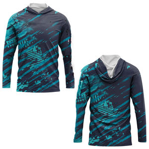Chemises de pêche hommes à manches longues col rond sweat extérieur Protection Uv respirant vêtements de pêche veste de Sublimation - Product Image 5