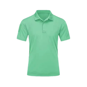 Polo en coton 100% personnalisé avec impression et broderie, logo OEM, uni, violet, pour hommes, anti-plis, anti-rétrécissement - Product Image 4