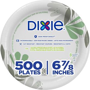 Platos de Papel Dixie Pathways Botanical de 6.8 Pulgadas, Peso Medio, 125 por Paquete, 4 Paquetes por Caja, 500 Platos (UX7WS) - Product Image 4