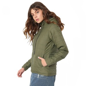 Chaqueta de invierno personalizada para mujer, Abrigo acolchado con cremallera Unisex con relleno de algodón de talla grande, Abrigo acolchado corto largo y suelto para mujer - Product Image 1