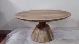 Table basse ronde élégante faite à la main, durable, 100% en bois de manguier massif naturel, plateau de table basse au design unique, meubles - Product Image 2