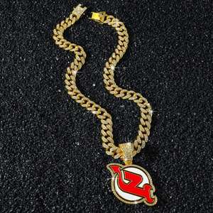 จี้รูปดาวแชมป์นิวเจอร์ซีย์เดวิลส์ ประดับโมอิสซาไนต์ งานฝีมือประณีต เครื่องประดับกีฬา ชุบโรเดียม ทอง 14K ของขวัญที่ดีที่สุดสำหรับ - Product Image 2