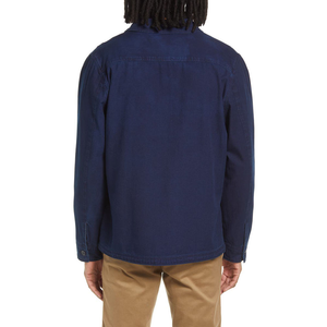 OEM personalizado 100% sarga de algodón 3 bolsillos azul liso chaqueta de trabajador para los hombres - Product Image 4