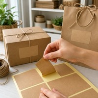 Étiquettes adhésives personnalisées en papier kraft imprimables au laser, feuilles d'autocollants A4, colle permanente pour emballage et expédition