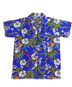 Chemises hawaïennes en coton à imprimé cerise et perroquet pour hommes, taille personnalisée et dernière conception - Product Image 1