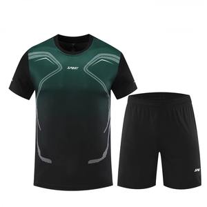 Uniforme de fútbol de moda para hombre al por mayor, camiseta de fútbol con pantalones cortos, traje deportivo sólido, entrenamiento, secado rápido, transpirable - Product Image 6