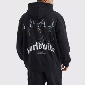 Sweat à capuche de luxe en éponge française sweat à capuche unisexe poids lourd Hip Hop blanc Streetwear imprimer logo personnalisé sweats à capuche pour hommes - Product Image 5