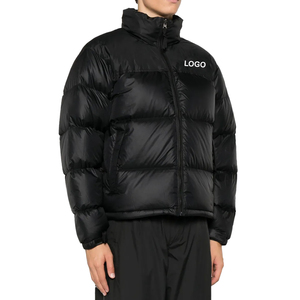 Chaqueta Premium para Hombre, Tipo Puffer, Cuello Alto, Cierre de Cremallera, Repelente al Agua, Resistente al Viento, Relleno de Nailon Reciclado, Abrigo de Invierno, Frente Sólido - Product Image 5