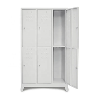 Armoire métallique à six portes, 6 niveaux, en fer, pour tous usages, avec serrures