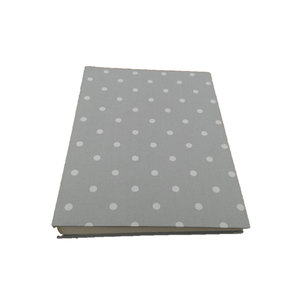 Album photo en tissu gris à pois, couverture en lin DIY, livre de rangement de haute qualité, prêt à offrir - Product Image 1