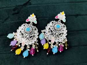 Pendientes de estilo indio tradicional al por mayor, joyería chapada en oro para mujer - Product Image 2