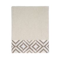 Serviette de bain en coton biologique brodée, réutilisable et confortable, en coton résistant