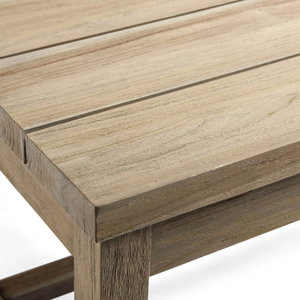 Banc de jardin rectangulaire en bois de teck écologique pour une utilisation en extérieur, style minimaliste et durable - Product Image 4