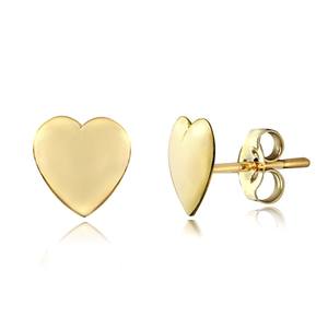 Cute Delicate <b>Heart</b> Stud <b>Earrings</b> <b>Gold</b> Plated Sterling Silver Small <b>Earrings</b> for Women's Anniversary Party - Product Image 4