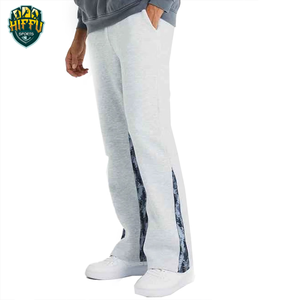 กางเกงขายาวผ้าฝ้ายพิมพ์ลายสำหรับผู้ชายกางเกงขาบานสำหรับผู้ชายกางเกงวินเทจผ้าเทอร์รี่100% - Product Image 1