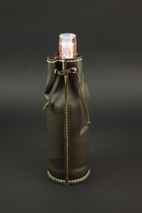 ที่ใส่ขวดไวน์วิสกี้แบบพกพากลางแจ้งทำจากหนังควายที่เก็บขวดไวน์สั่งทำได้กระเป๋าใส่ขวดทำจากหนังแฮนด์เมด - Product Image 2