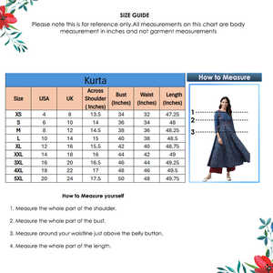 Conjunto de ropa de moda para mujer con estampado floral de algodón Anarkali Kurta - Product Image 5