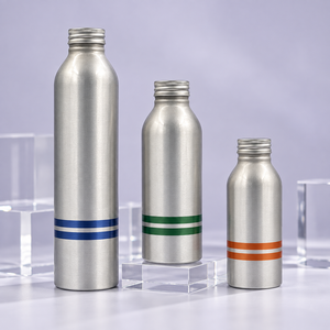 Botellas de Aluminio de Diseño Personalizado con Tapas de Rosca para Productos de Agua y Jugos de Marca - Product Image 4