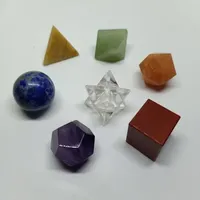 Lot de Grilles de Chakra en Cristal de Diamant de Géométrie Sacrée Feng Shui, Polies, Naturelles, pour le Nettoyage de l'Aura des Sept Chakras et le Reiki Spirituel