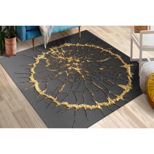 Tapis Kintsugi : Accent doré 3D, Décoration moderne, Tapis imprimé, Tapis à poils doux - Product Image 5