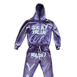 Pull à capuche doublé en coton 100% pour hommes, motif uni, style streetwear d'hiver, 400 grammes - Product Image 6