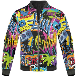 Blouson d'aviateur à fermeture éclair complète de couleur unie pour hommes blouson d'aviateur léger de qualité supérieure pour hommes - Product Image 1