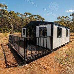 Lắp ráp hoàn chỉnh mái tam giác biệt thự sang trọng dễ dàng cài đặt nhà container mô-đun với sân thượng - Product Image 2