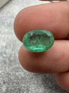 Piedra preciosa suelta de corte ovalado de Esmeralda etíope Natural sin calentar y sin tratar, piedra preciosa de tamaño de anillo de 2,63 quilates - Product Image 5