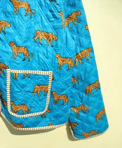 แจ็กเก็ตผ้า Burfi พิมพ์ลายเสือ, เสื้อโค้ทผ้าคอตตอนสไตล์กิโมโนผ้าฝ้ายอินเดียแบบลำลองใส่ได้สำหรับฤดูหนาวซักได้ยาวสั้น - Product Image 4