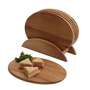 Tabletop Decorative Round Wooden Serving <b>Coaster</b> for Home Dining Table Usage Tea & Coffee Serving <b>Coaster</b> <b>with</b> <b>Holder</b> - Product Image 1