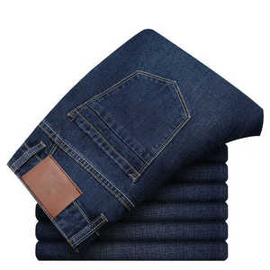 Custom Design Straight Winter Medium Wash Unisex <b>Jeans</b> 100% Cotton <b>Elastic</b> Mid <b>Waist</b> Quick Dry High Quality - Product Image 6