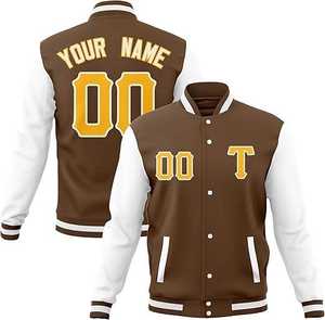 Vestes universitaires grande taille de haute qualité fabriquées par le fabricant, broderie en chenille, logo streetwear, veste universitaire de style lettreman - Product Image 5