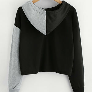 Nueva Sudadera con capucha recortada para mujer, Sudadera con capucha de gran tamaño de lana de algodón de alta calidad, ropa de calle personalizada con estampado frontal para invierno - Product Image 2