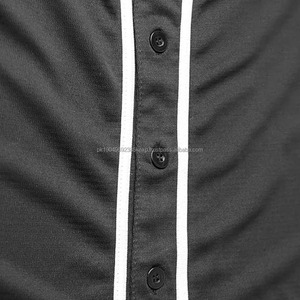 Uniforme de béisbol de malla de poliéster 100% para hombre, uniforme deportivo de verano en blanco de secado rápido, transpirable, suelto, con cierre de botones, Jersey de béisbol - Product Image 4