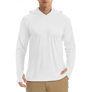 Camisa de pesca de manga larga con sublimación personalizada para hombre con capucha UPF50 resistente a los rayos UV secado rápido transpirable ropa de rendimiento al aire libre - Product Image 5