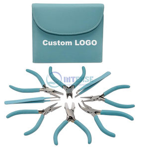 Ensemble professionnel de pinces de fabrication de bijoux en acier inoxydable ensemble de 8 outils minces Kit d'alimentation d'embrayage assorti pour colliers à faire soi-même boucles d'oreilles - Product Image 2