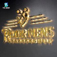 Enseigne de logo d'entreprise rétroéclairée en acrylique 3D de haute qualité, signalétique extérieure LED, lettres lumineuses personnalisées en acier inoxydable