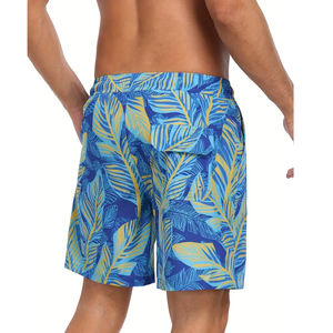 Stylish <b>Men's</b> <b>Shorts</b> with Side Pocket Marbled Pattern Drawstring Waist-Breathable Polyester Blend for Beach Pool Latest Style - Product Image 3