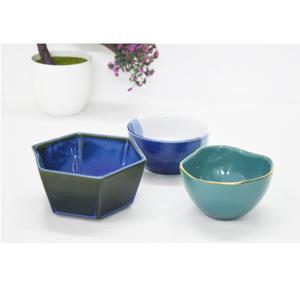 Tazón de Cerámica Azul Simple de Lujo, Tazón para Palomitas de Maíz, Diseño Único, Tazón de Cerámica Color Marfil de Lujo Real para Uso en Interiores y Exteriores - Product Image 6