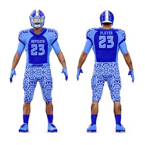 Kits d'uniformes de Football américain personnalisés professionnels maillots et pantalons sublimés confortables respirants directs d'usine pour le jeu - Product Image 5