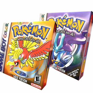 Pokemoned 7 colori oro cristallo classico sette lamina metallizzata finitura rosso giallo blu verde Video scatola cartuccia per GBC - Product Image 1