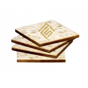 Haute qualité en céramique boisson caboteur Unique corne os carré Design classique bois résine bois tasse support Top vente maison tapis tampons - Product Image 2