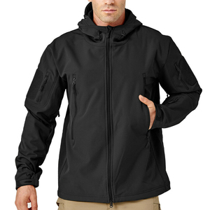 Color sólido 2024 mejor diseño hombres mangas completas OEM ODM alta calidad al por mayor mejor diseño hombres chaqueta Softshell - Product Image 1