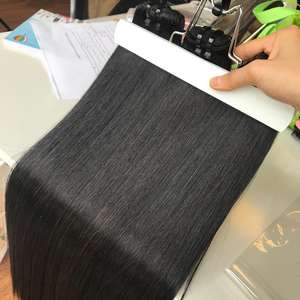 Extensiones de cabello humano virgen crudo vietnamita cutícula máquina intacta trama hueso recto Color Natural proveedor mayorista - Product Image 3