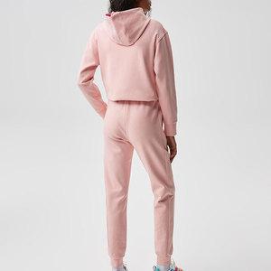 Fashionable Women's Eco-Friendly Breathable Fleece Long Sleeve Hooded <b>Tracksuit</b> Set Solid Pattern Joggers Custom Design for - Product Image 6