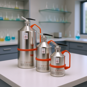 Burkle GmbH, bidons de sécurité en acier inoxydable, flacons de laboratoire pour liquides alimentaires et chimiques - Product Image 3