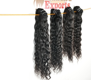 Vente en gros de 100% mèches vierges de cheveux humains indiens noirs de meilleure qualité avec des vagues profondes et lâches - Product Image 4