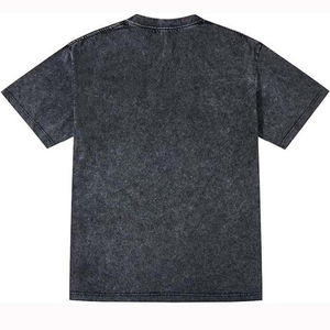 T-shirts grande taille pour hommes de style décontracté 100% coton délavé à l'acide coupe ample propre cou impression de logo personnalisé surdimensionné - Product Image 2