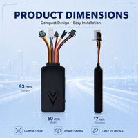 Traceur GPS 4G pour voiture KS005 SIMCOM A7670SA avec double positionnement Beidou GPS et contrôle à distance de coupure de carburant pour moto